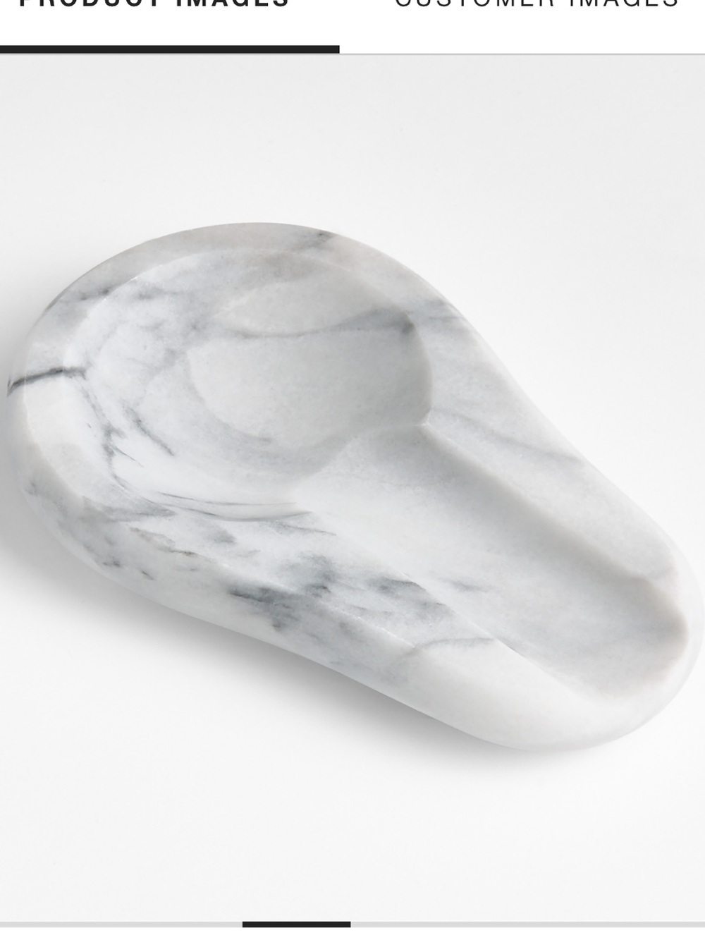 Crate & Barrel French Kitchen Marble Spoon Rest
